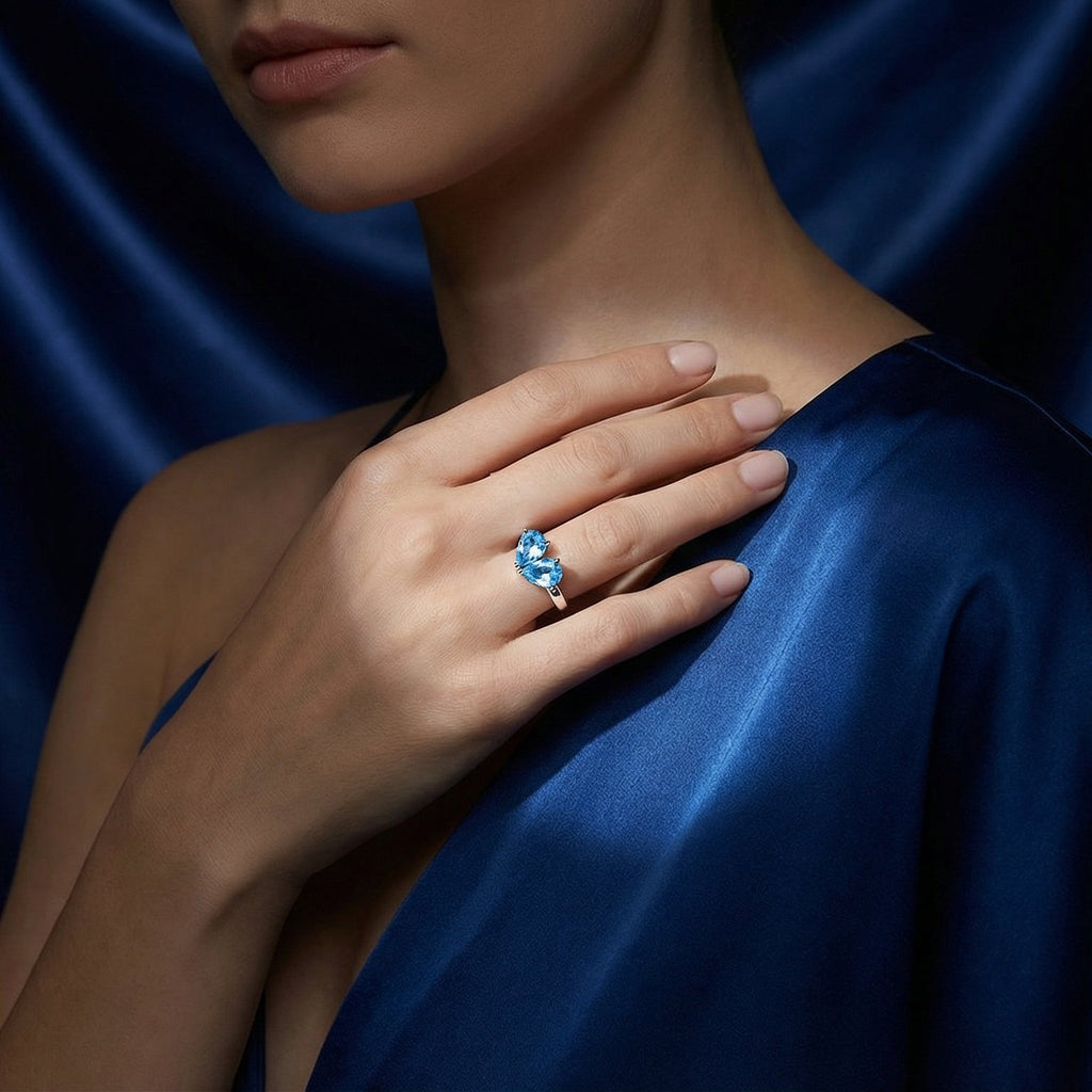 Bleu Élancé By BUTIGINI | Twin Heart Ring | Lab Grown Diamond