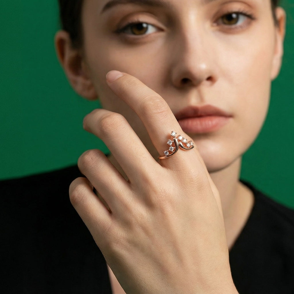 Éclat Courbe By BUTIGINI | Sculpted Diamond Ring | Lab Grown Diamond