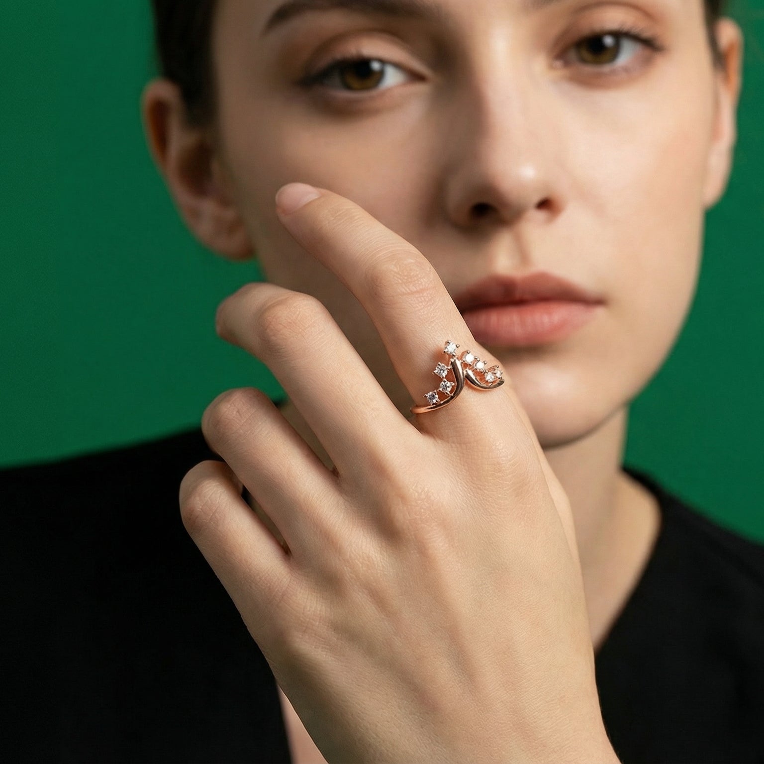 Éclat Courbe By BUTIGINI | Sculpted Diamond Ring | Lab Grown Diamond