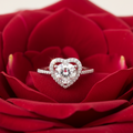 Valentia By BUTIGINI | Heart Halo Diamond Solitaire Ring | Lab Grown Diamond