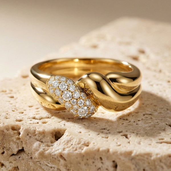 Cressida By BUTIGINI | Diamond Sculpt Statement Ring | Lab Grown Diamond