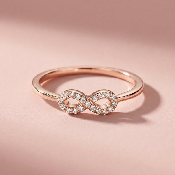 Eternità By BUTIGINI | Minimal Infinity Ring | Rose Gold | Lab Grown Diamond
