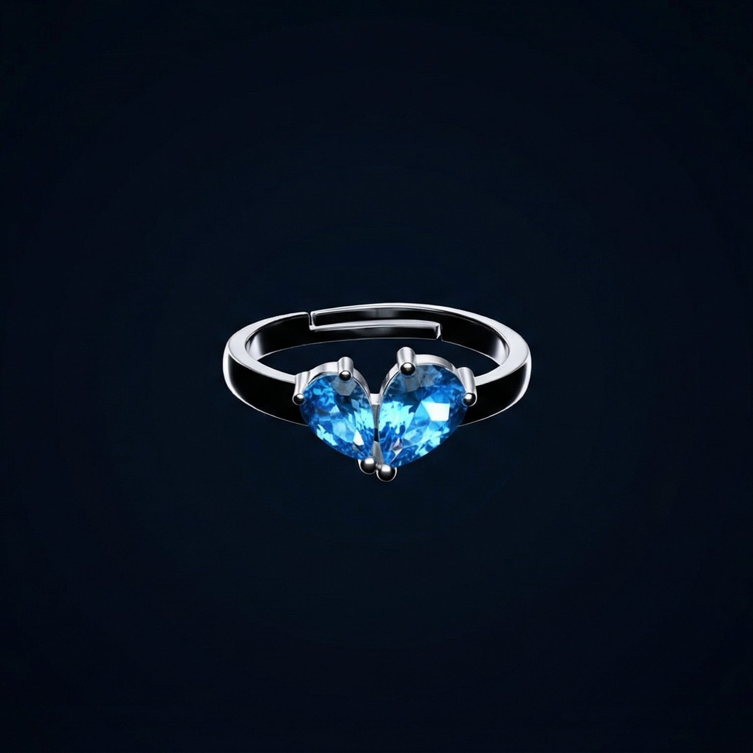 Bleu Élancé By BUTIGINI | Twin Heart Ring | Lab Grown Diamond