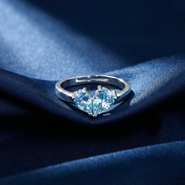 Bleu Élancé By BUTIGINI | Twin Heart Ring | Lab Grown Diamond