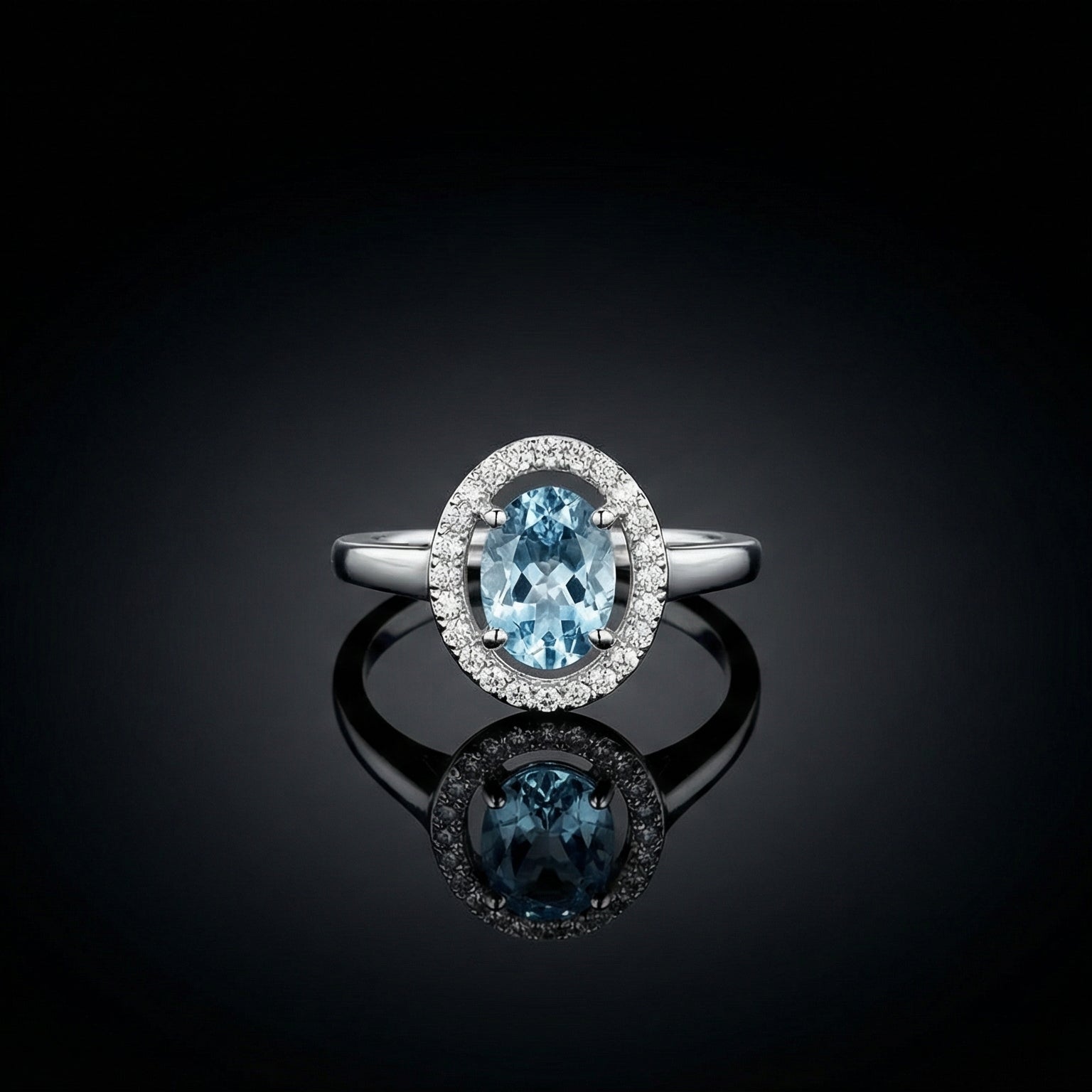 Célestine Azur By BUTIGINI | Parisian Halo Ring | Lab Grown Diamond